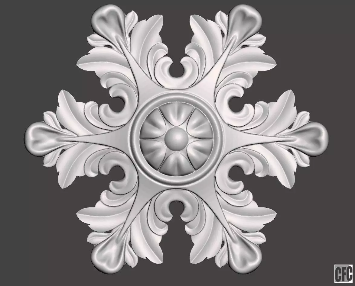 WoodCarving detail - 3d model for CNC - WCCFC0O 3D print model_0