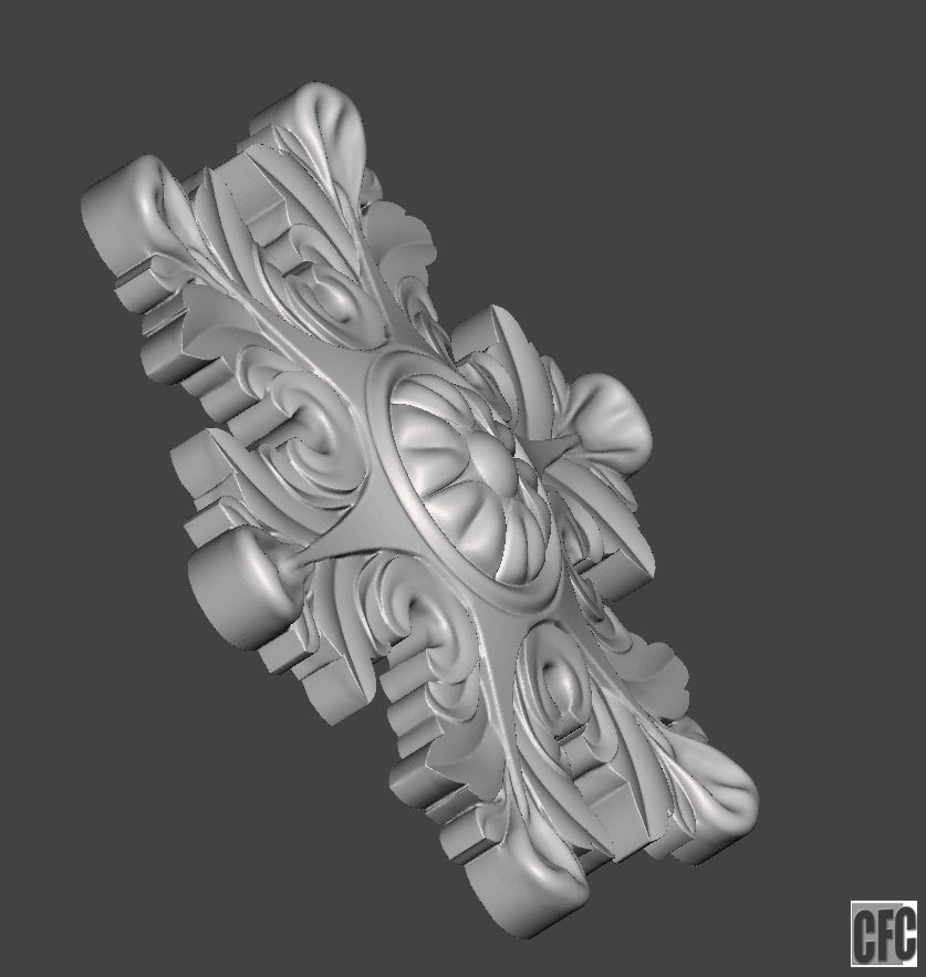 WoodCarving detail - 3d model for CNC - WCCFC0O 3D print model_4