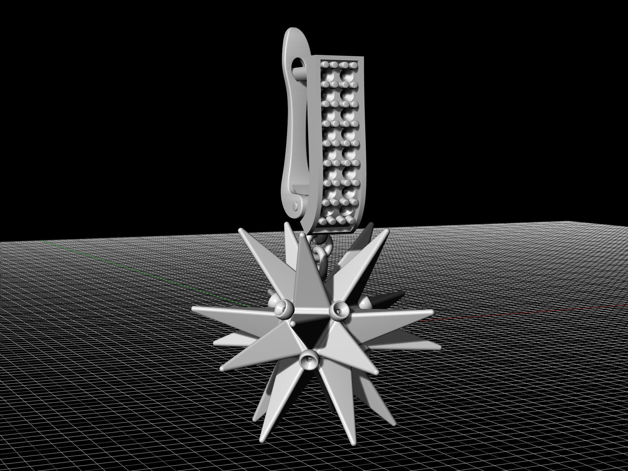 Christmas Star Earrings 3D print model_6