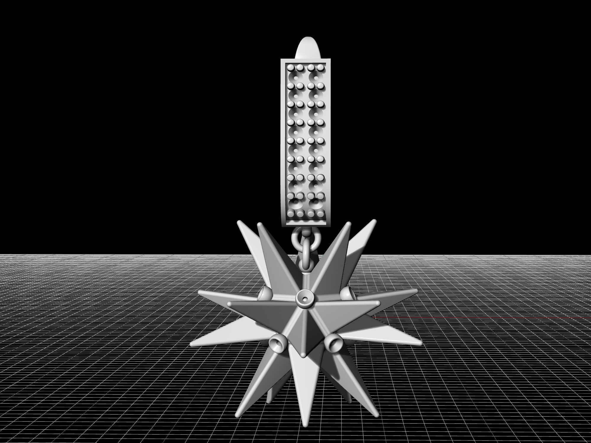 Christmas Star Earrings 3D print model_5