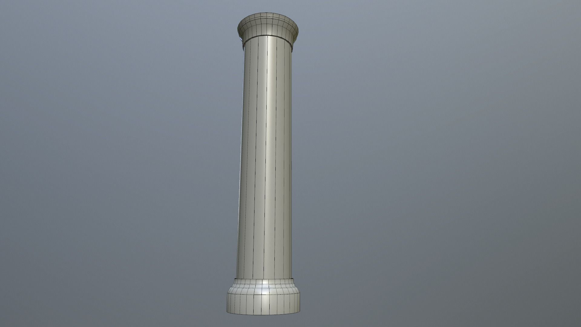 game column gold bronze Low-poly 3D model_6