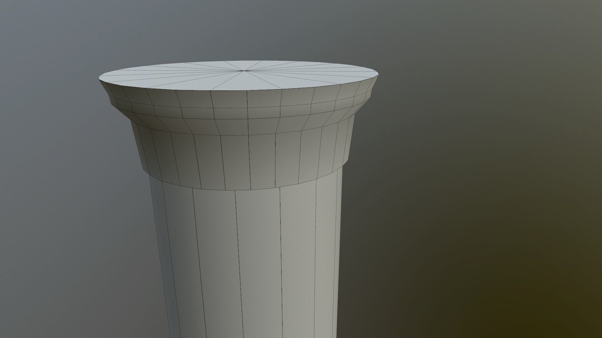 game column gold bronze Low-poly 3D model_7