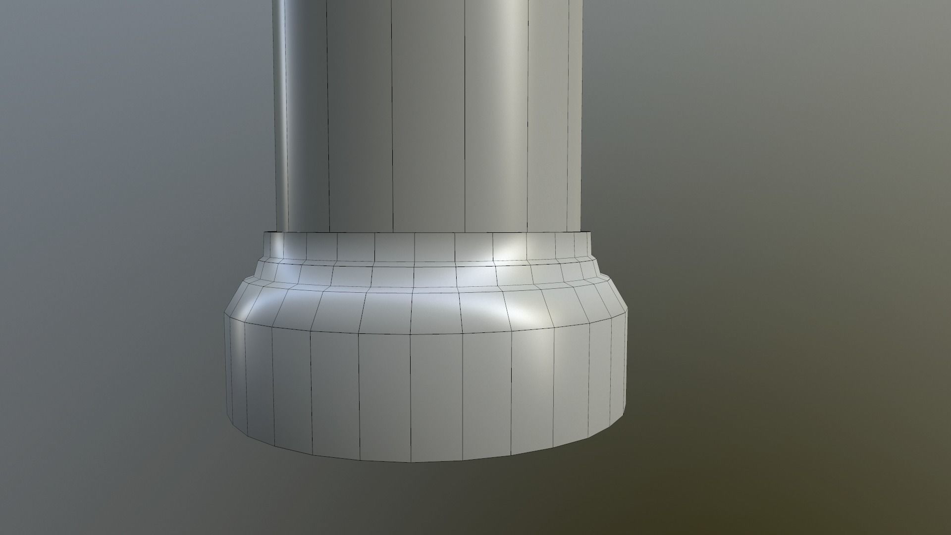 game column gold bronze Low-poly 3D model_8