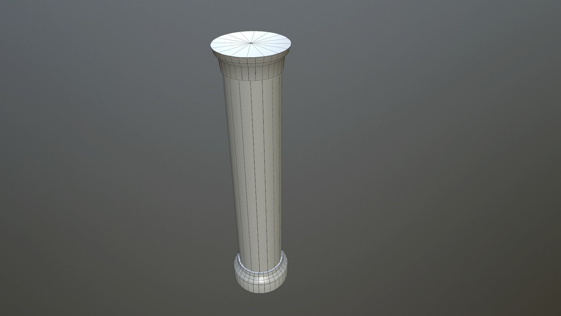 game column gold bronze Low-poly 3D model_5