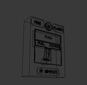 Fire Pull Alarm Low-poly 3D model_3