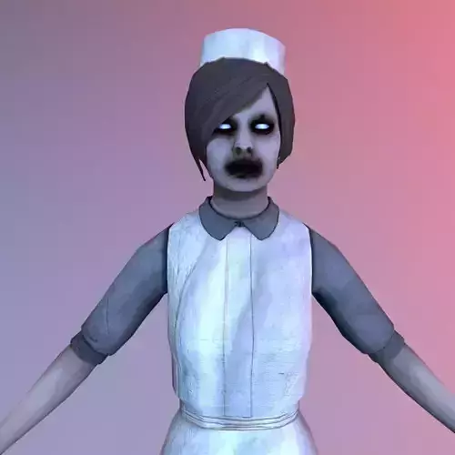 Horror Nurse Low-poly 3D model Horror Nurse Low-poly 3D model