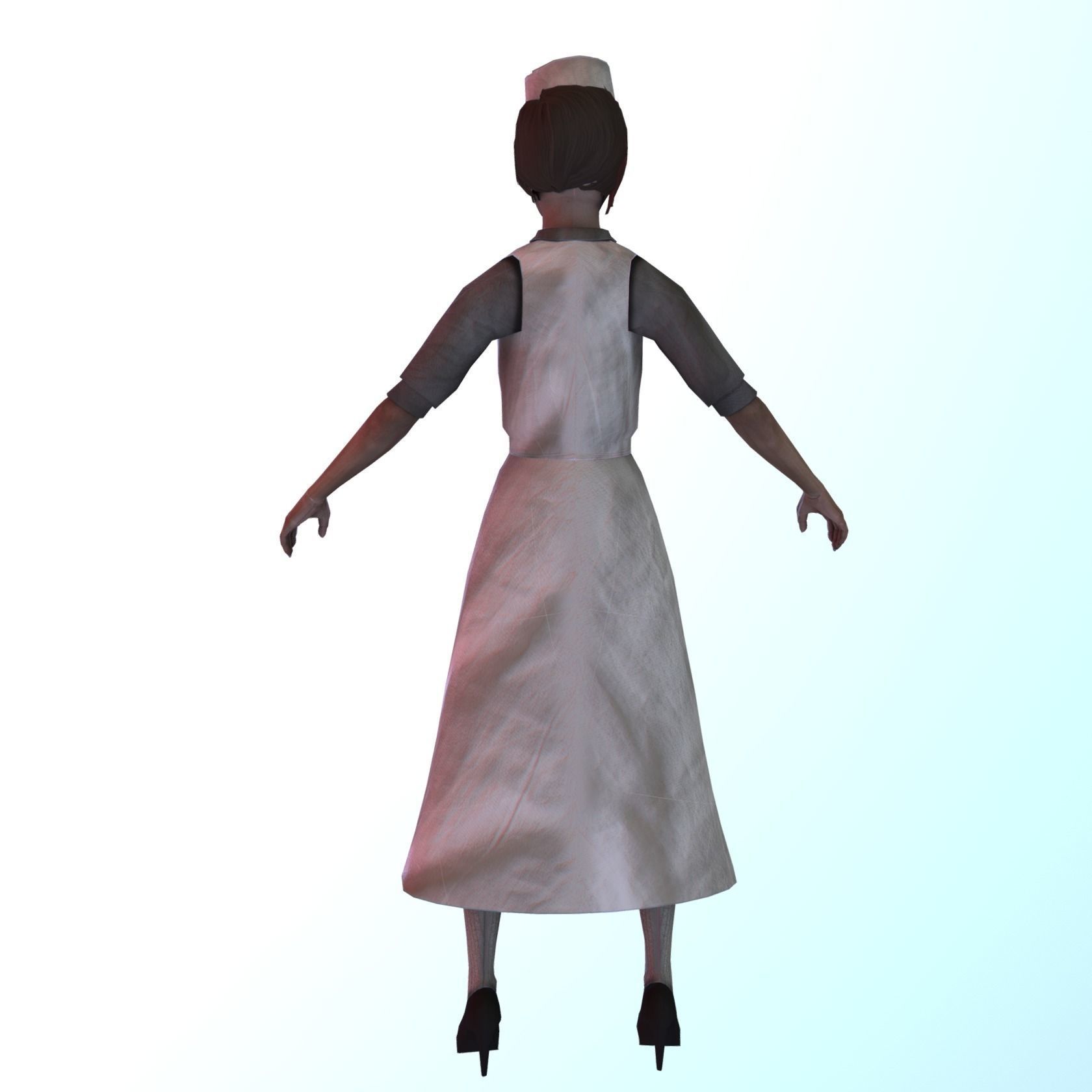 Horror Nurse Low-poly 3D model_3