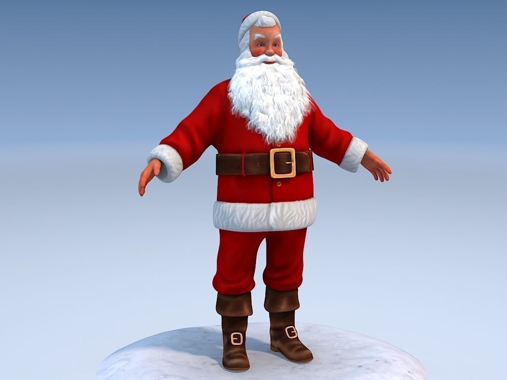 Santa Claus Rigged 3D model_1