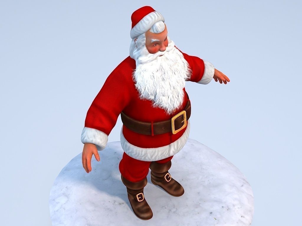 Santa Claus Rigged 3D model_6
