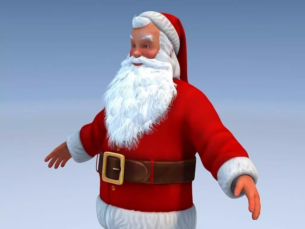 Santa Claus Rigged 3D model_0