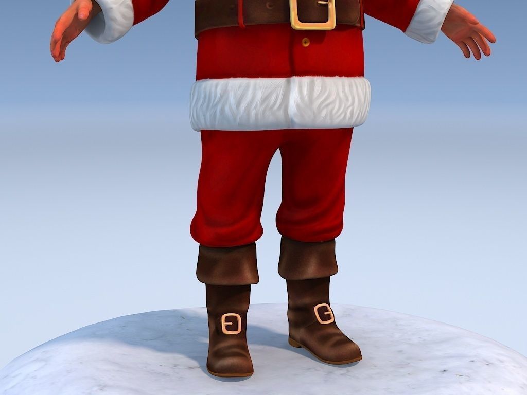 Santa Claus Rigged 3D model_4