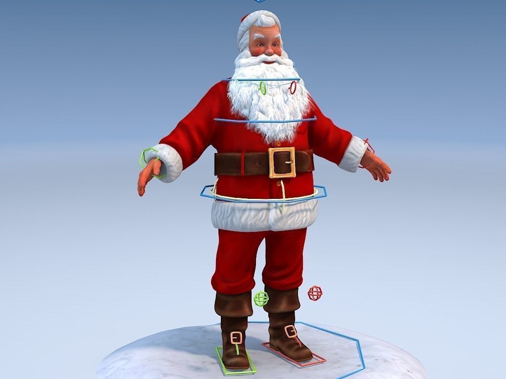 Santa Claus Rigged 3D model_7