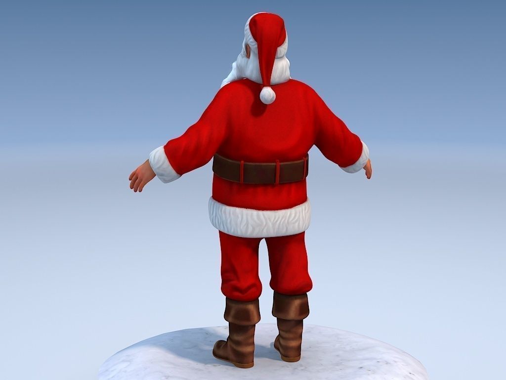 Santa Claus Rigged 3D model_3