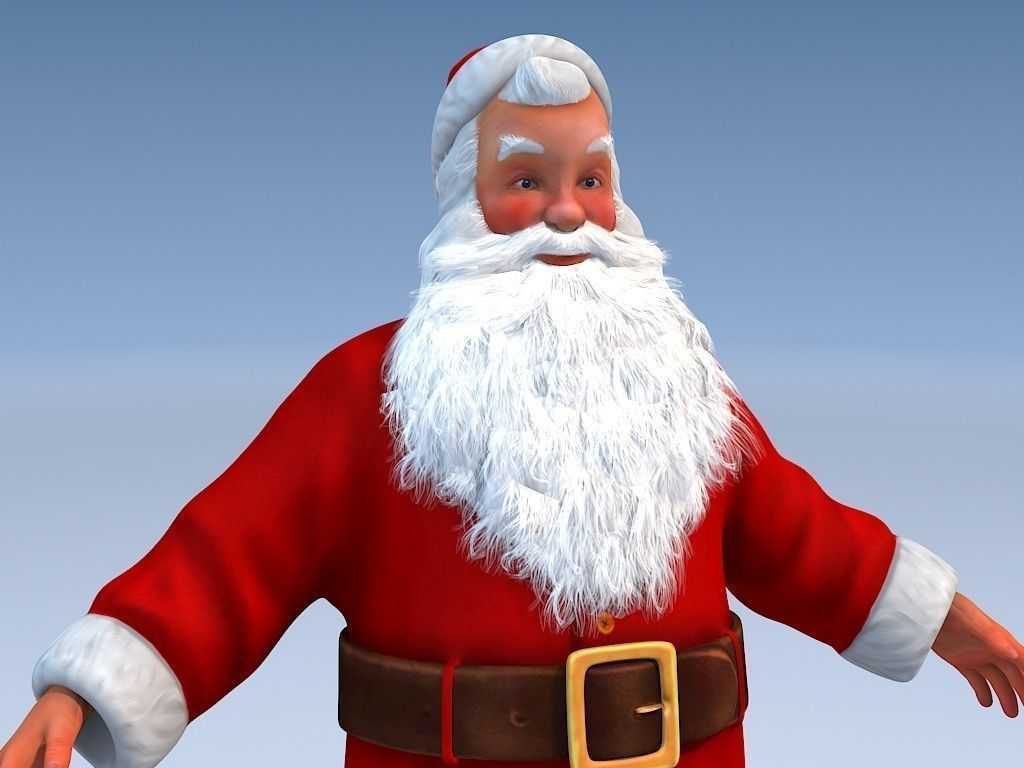 Santa Claus Rigged 3D model_2