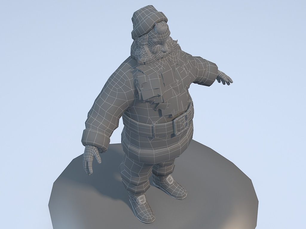 Santa Claus Rigged 3D model_16