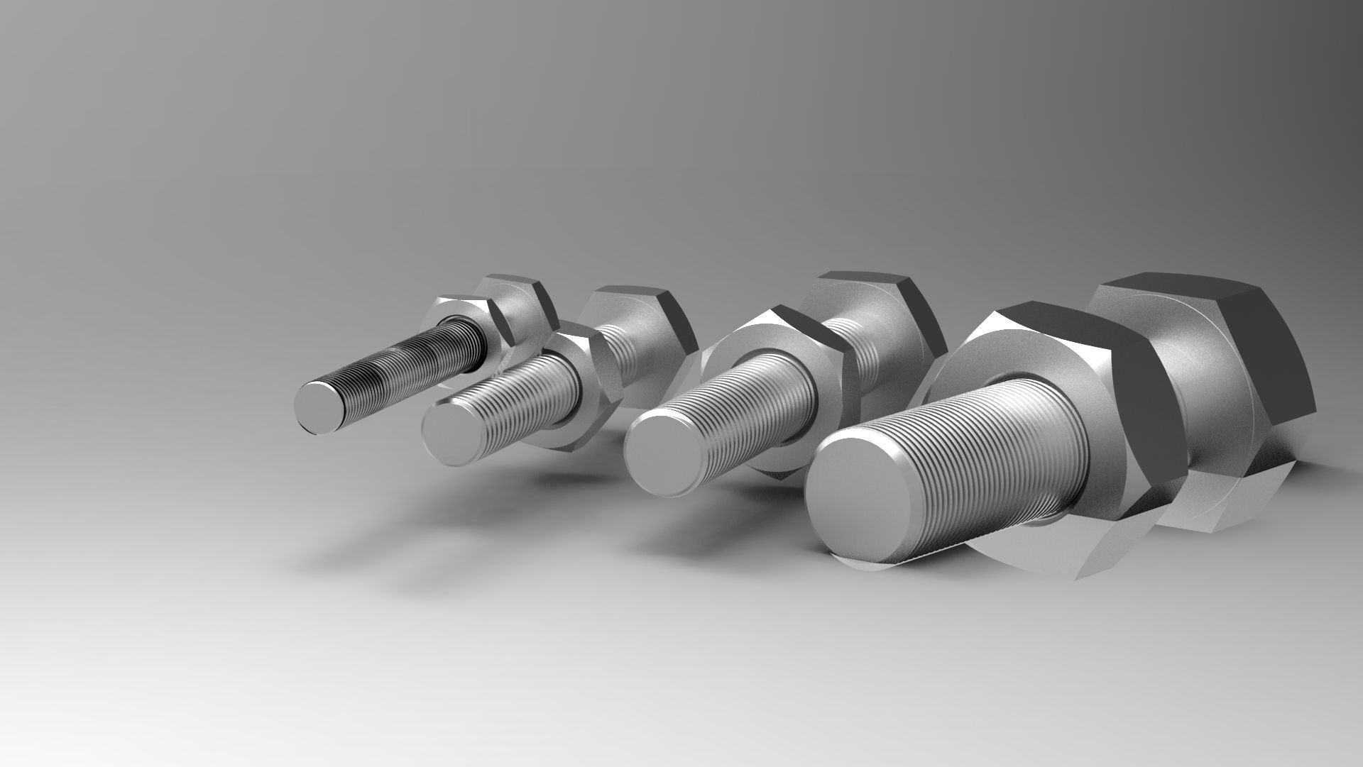 Nut  Bolts Free 3D model_1