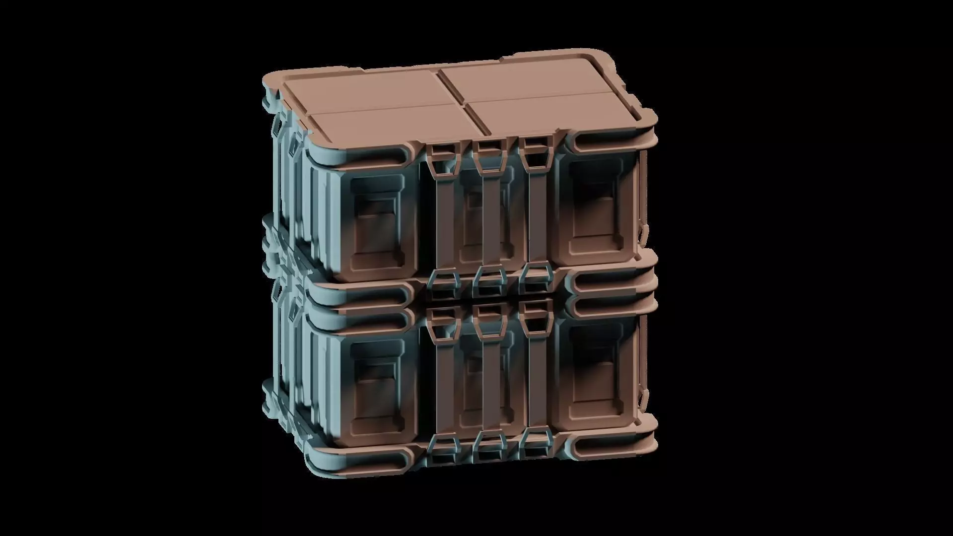 Science fiction military Crate Free low-poly 3D model