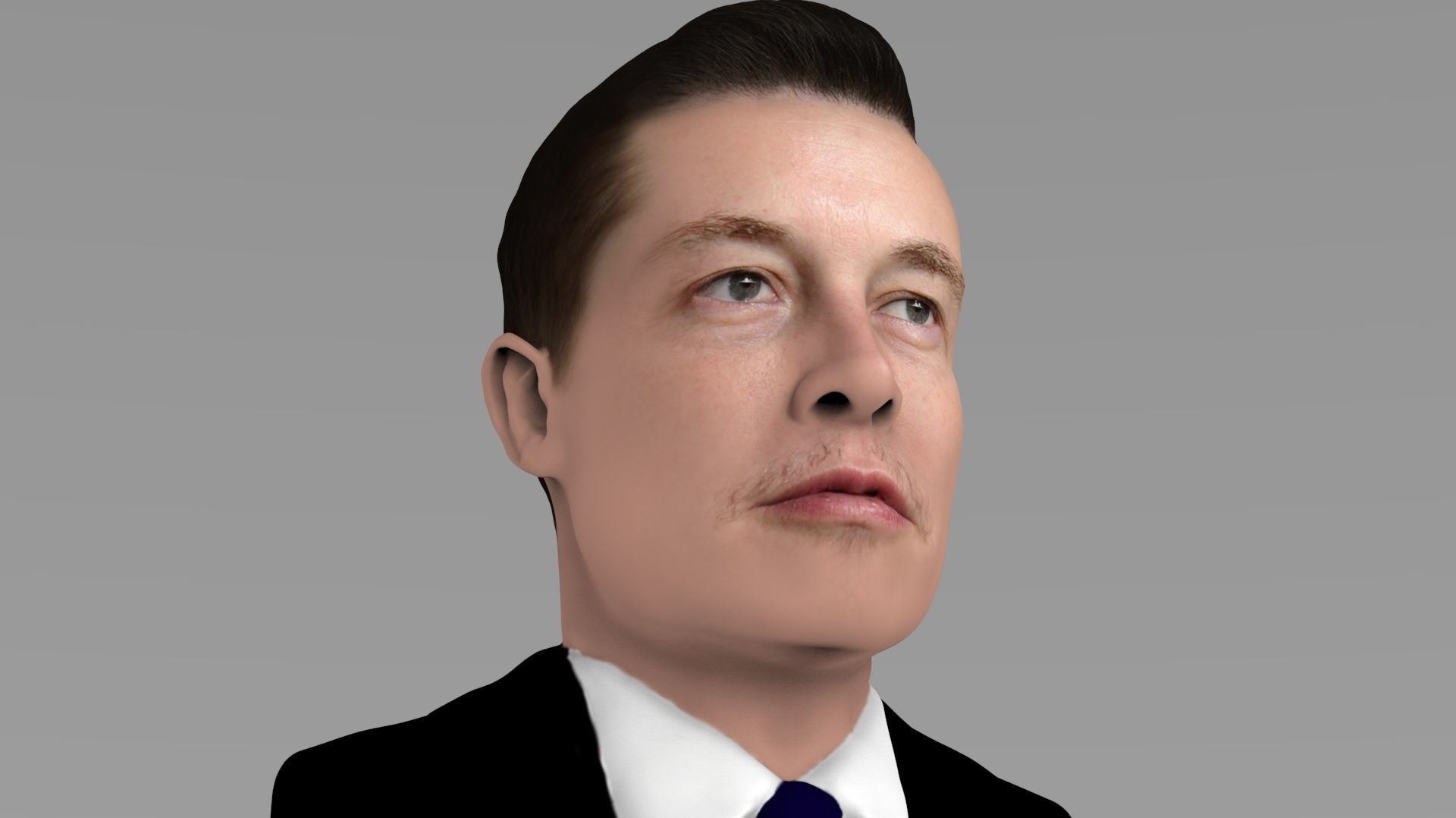 Elon Musk bust ready for full color 3D printing 3D print model_12