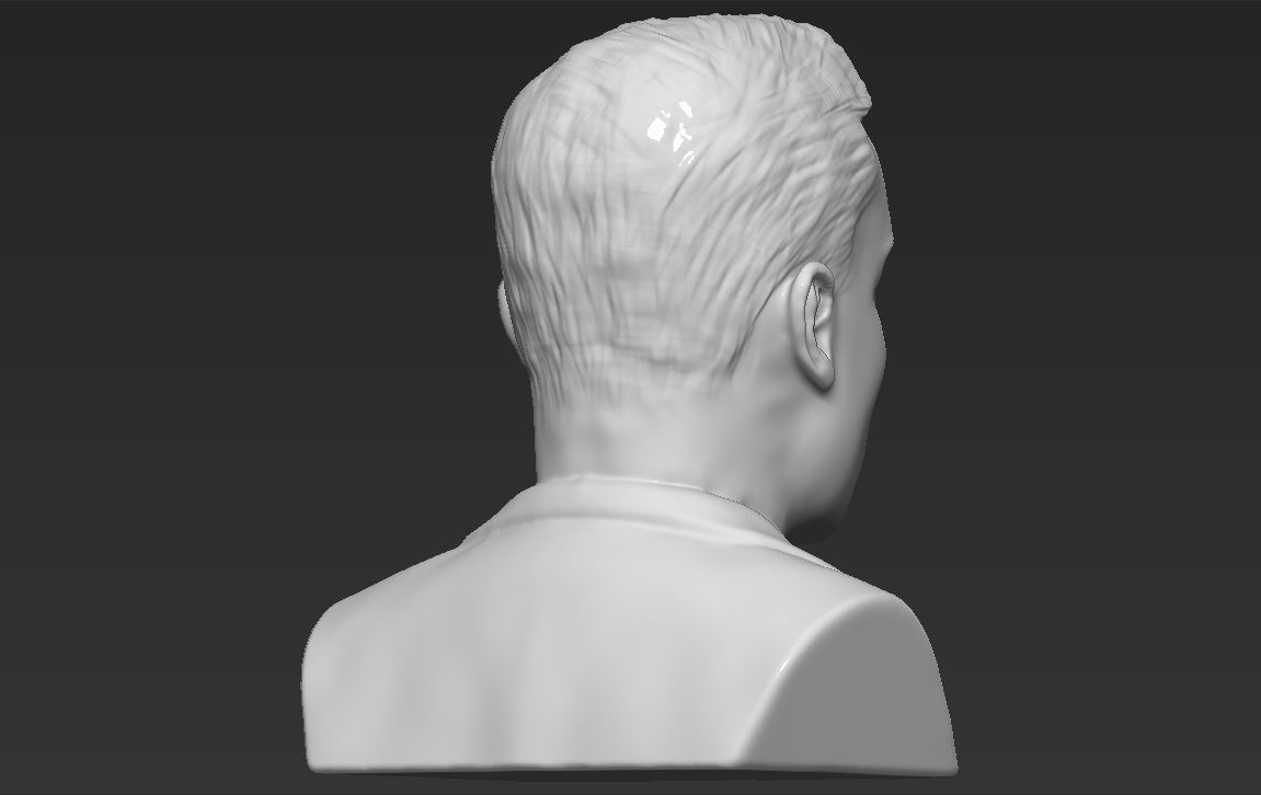 Elon Musk bust ready for full color 3D printing 3D print model_27