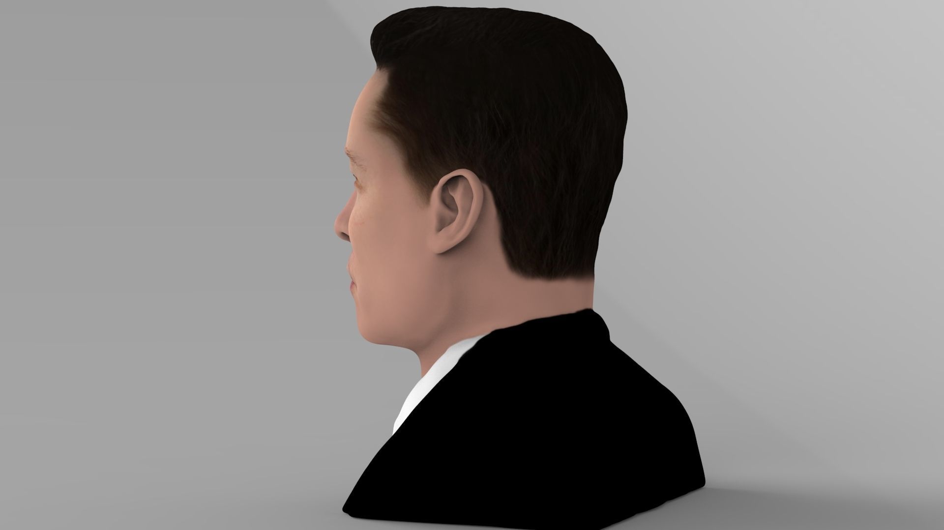 Elon Musk bust ready for full color 3D printing 3D print model_5