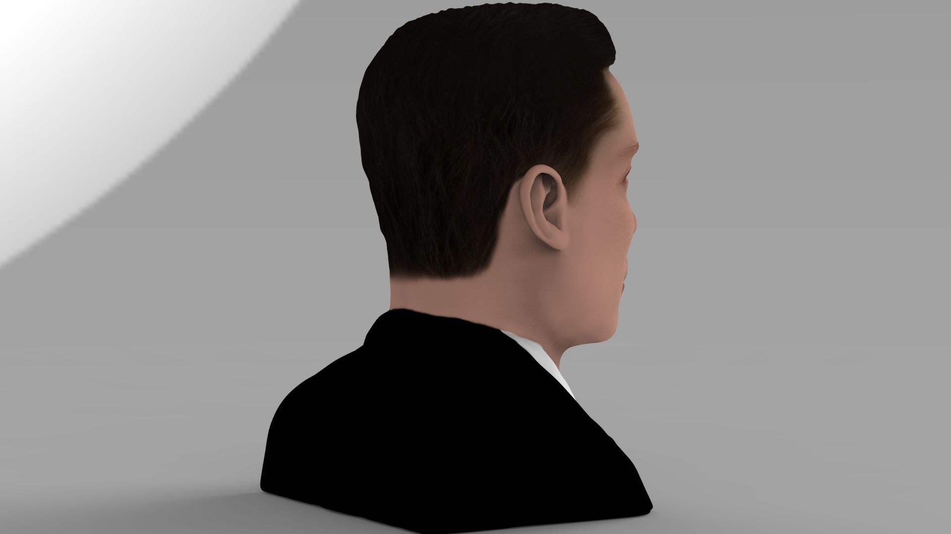 Elon Musk bust ready for full color 3D printing 3D print model_7