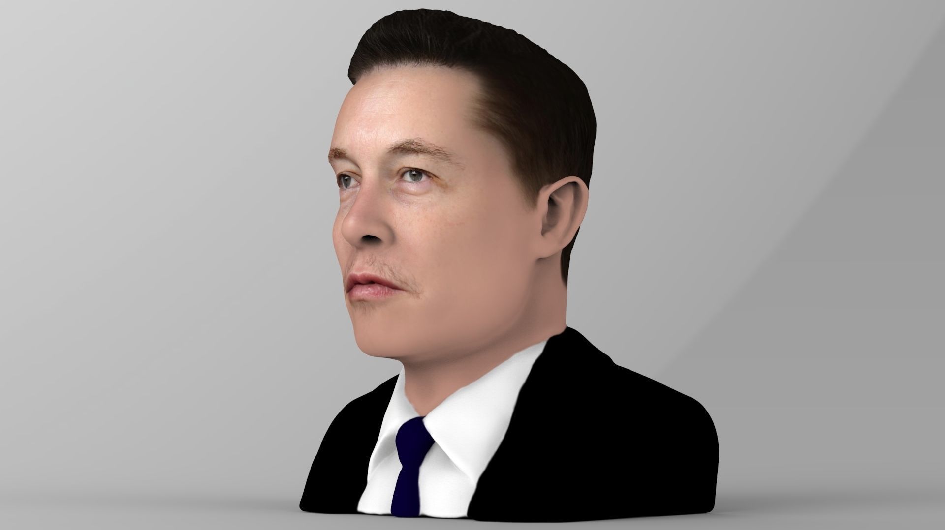 Elon Musk bust ready for full color 3D printing 3D print model_2