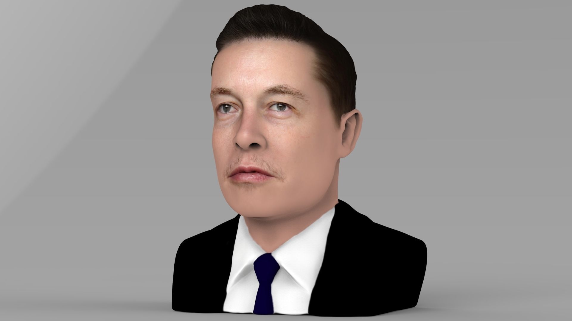Elon Musk bust ready for full color 3D printing 3D print model_1