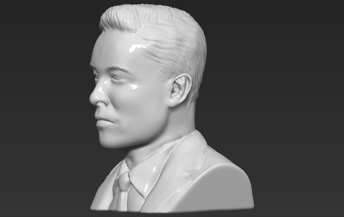 Elon Musk bust ready for full color 3D printing 3D print model_24