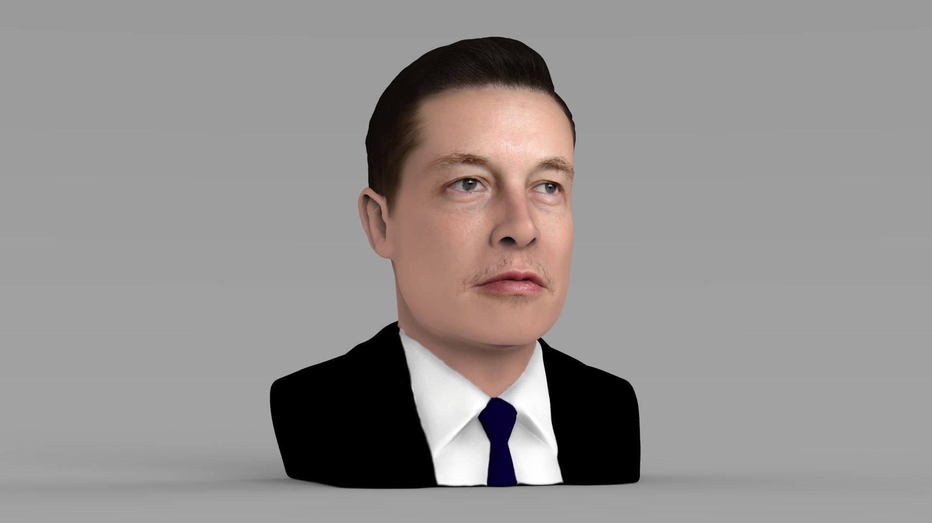 Elon Musk bust ready for full color 3D printing 3D print model_10
