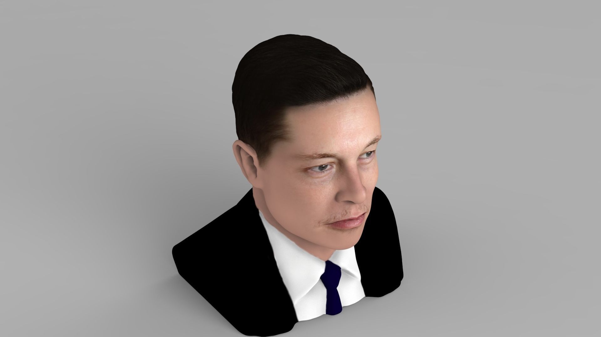 Elon Musk bust ready for full color 3D printing 3D print model_11