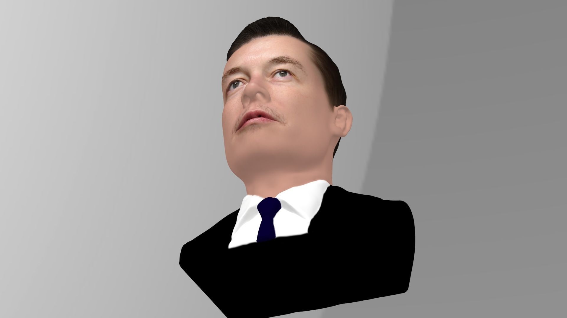 Elon Musk bust ready for full color 3D printing 3D print model_14