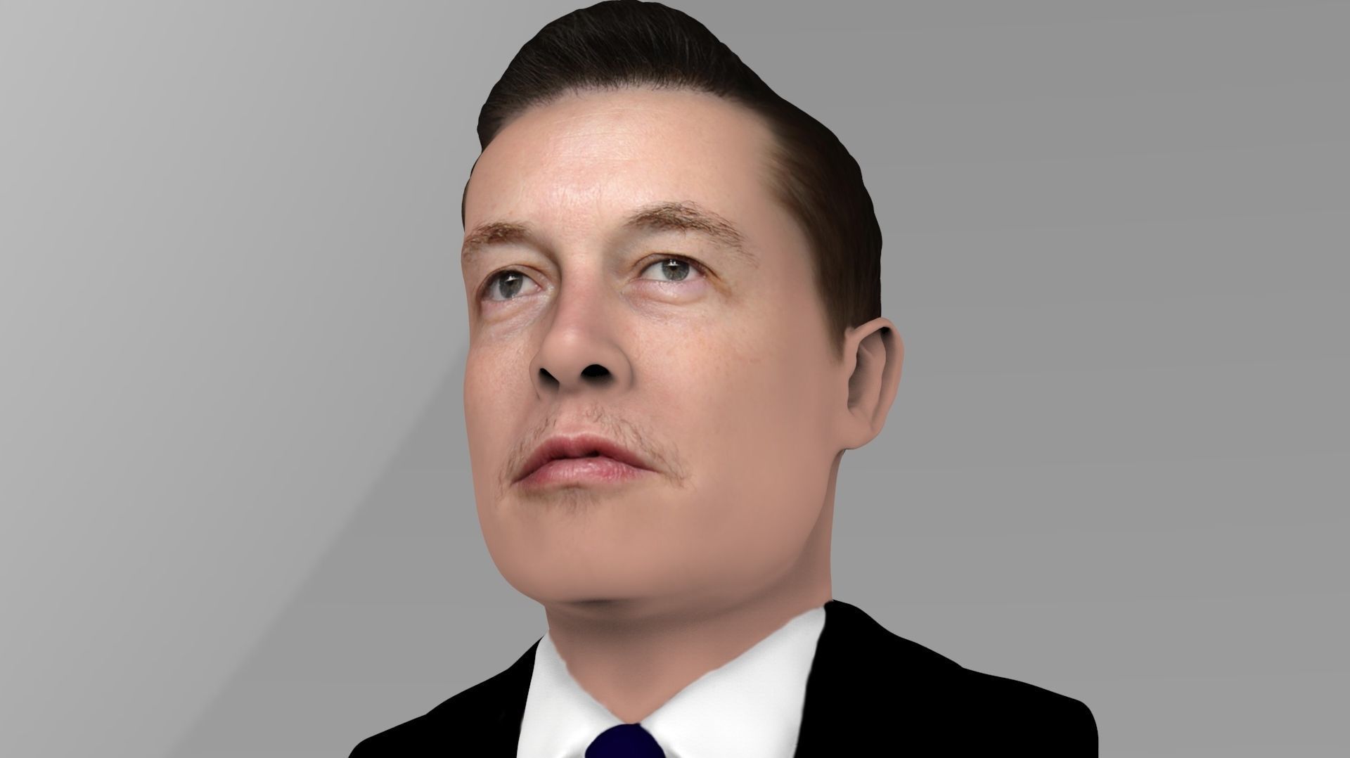 Elon Musk bust ready for full color 3D printing 3D print model_13
