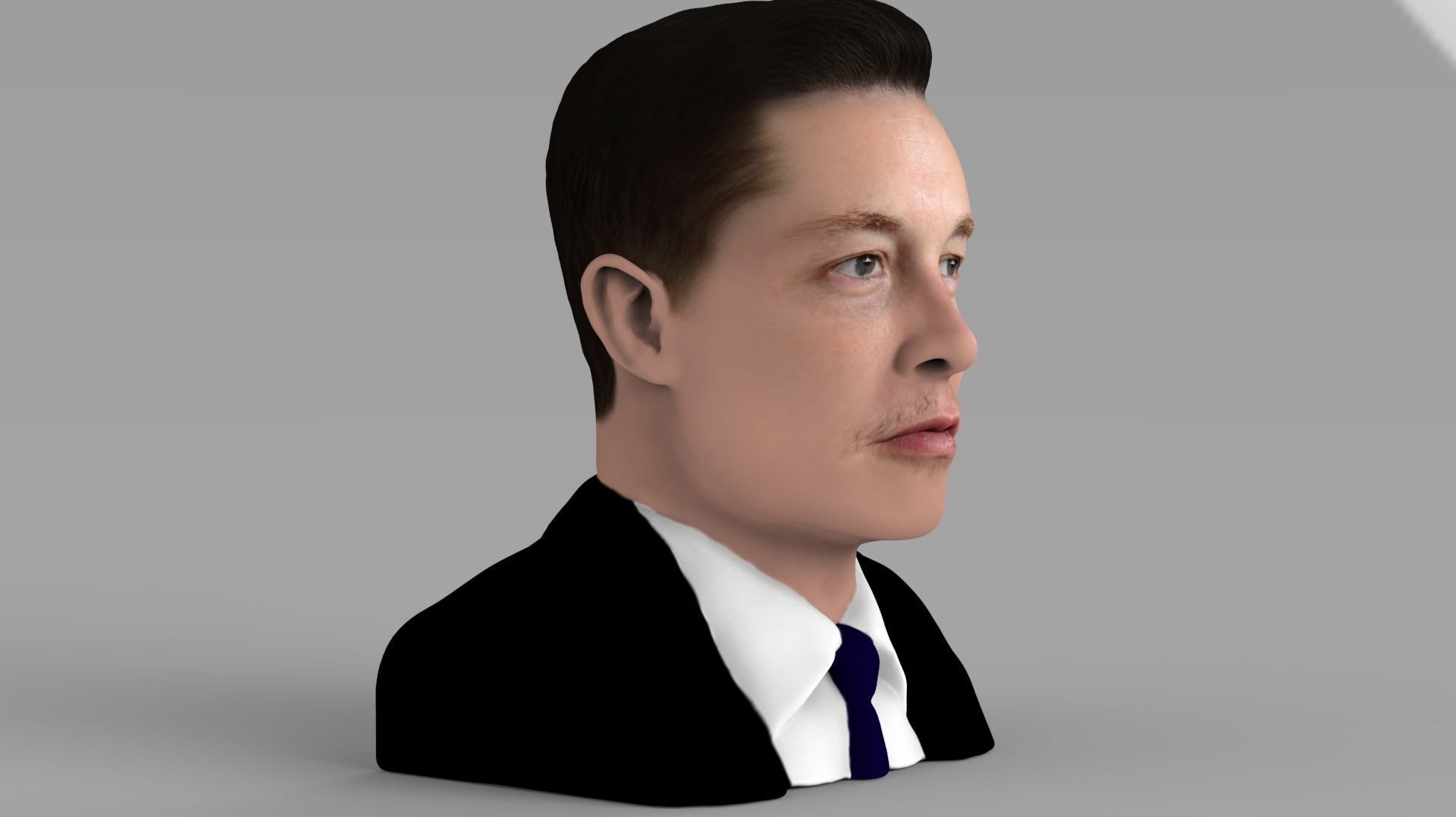 Elon Musk bust ready for full color 3D printing 3D print model_8