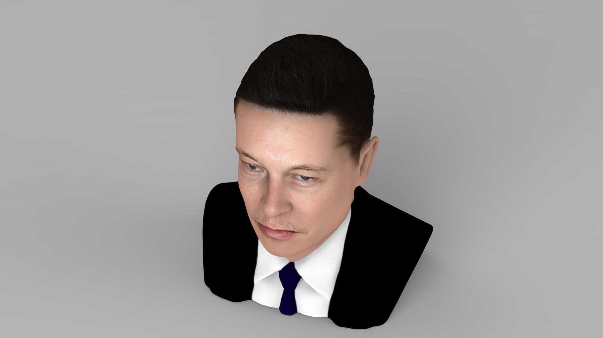 Elon Musk bust ready for full color 3D printing 3D print model_9