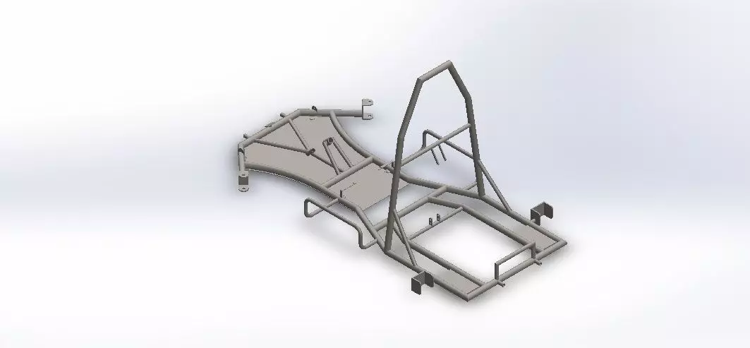 Chassis go-kart Free 3D model_0
