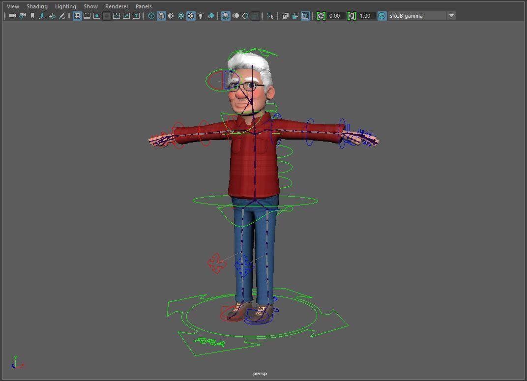 Grand father and Grand mother 3D model_4