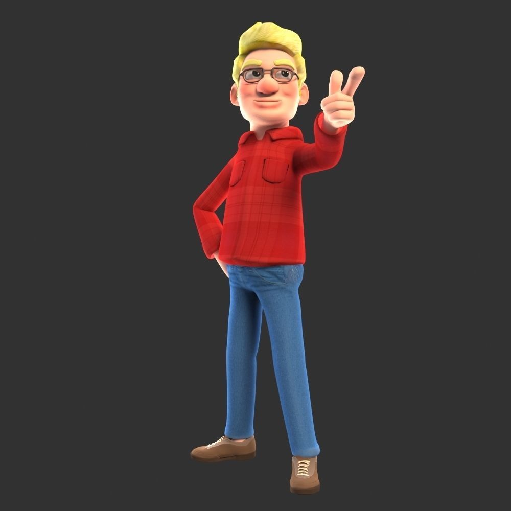 Grand father and Grand mother 3D model_8