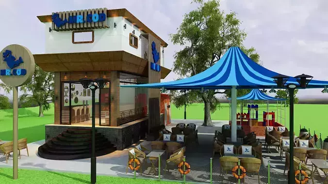 Fast food Restarurant 3d model 