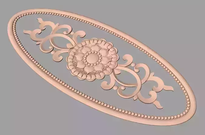 Door design 3D relief model STL format file for CNC carving E664 3D ...