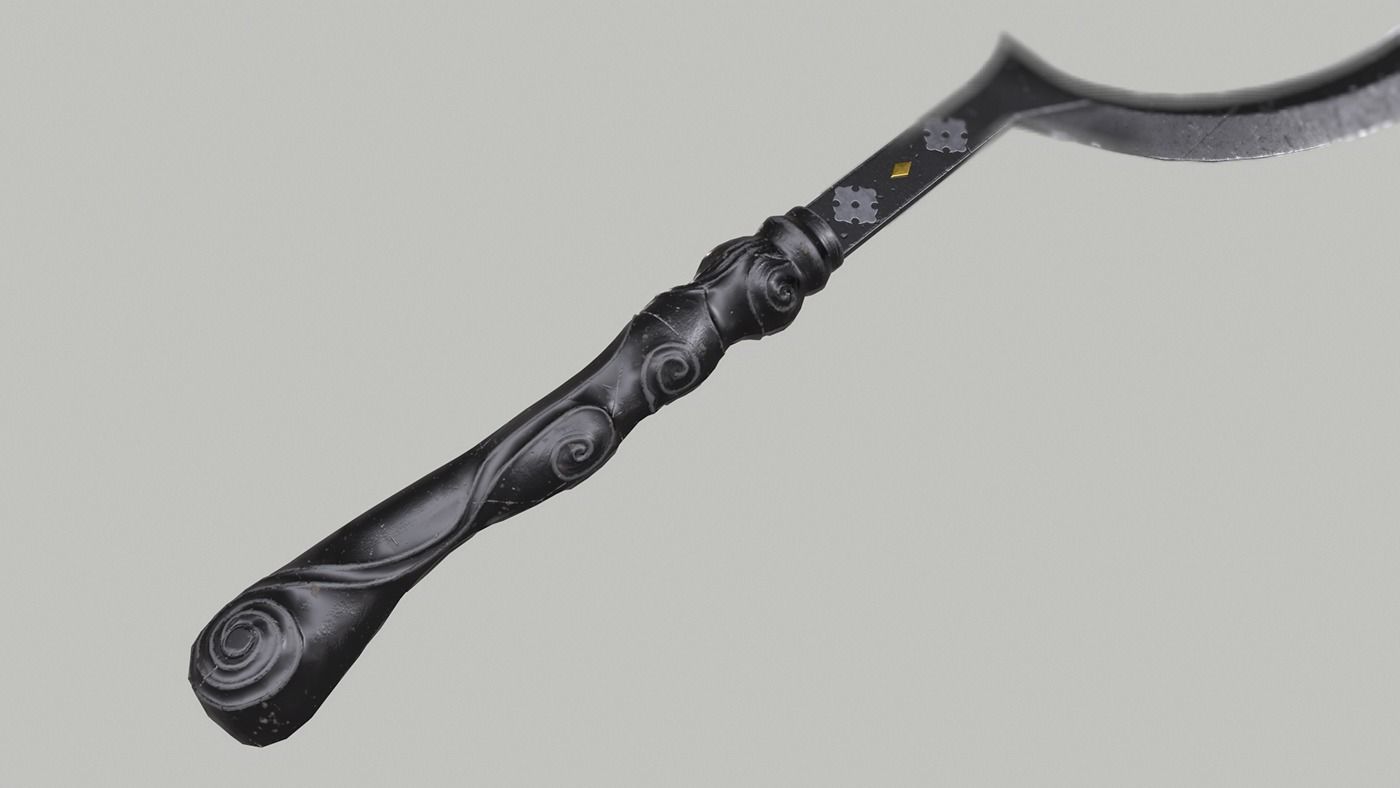 Khal drogos Arakh Lowpoly 3D model with PBR Low-poly 3D model_3