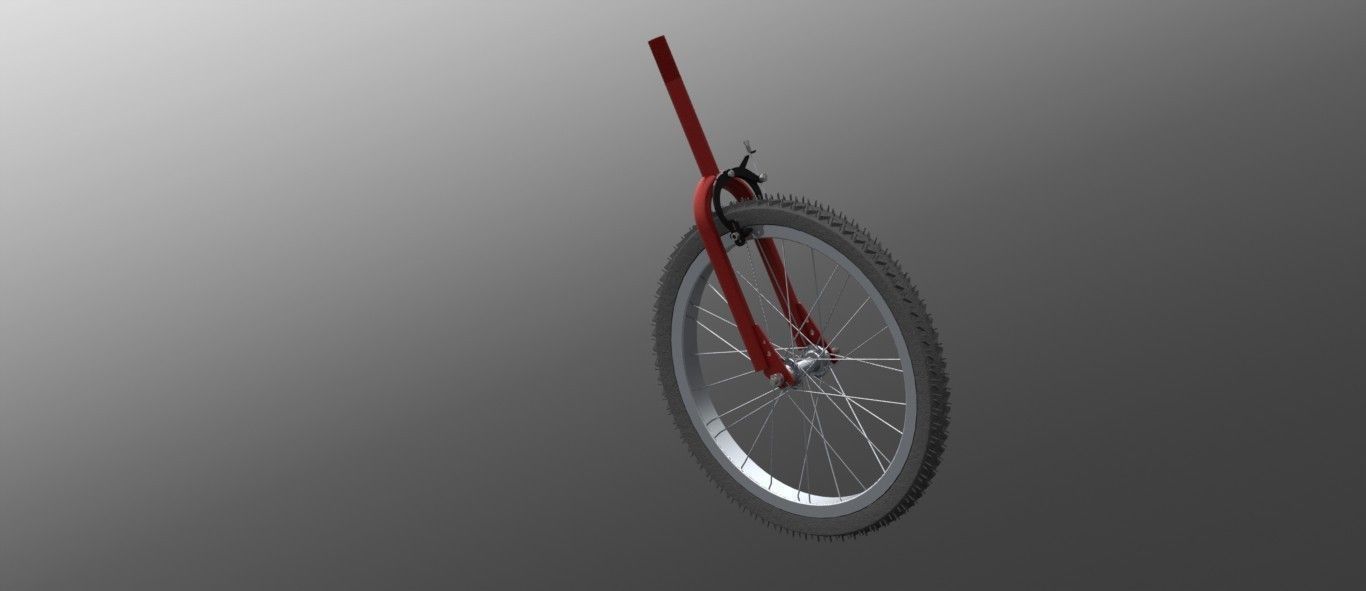Cycle wheel assembly Free 3D model_2