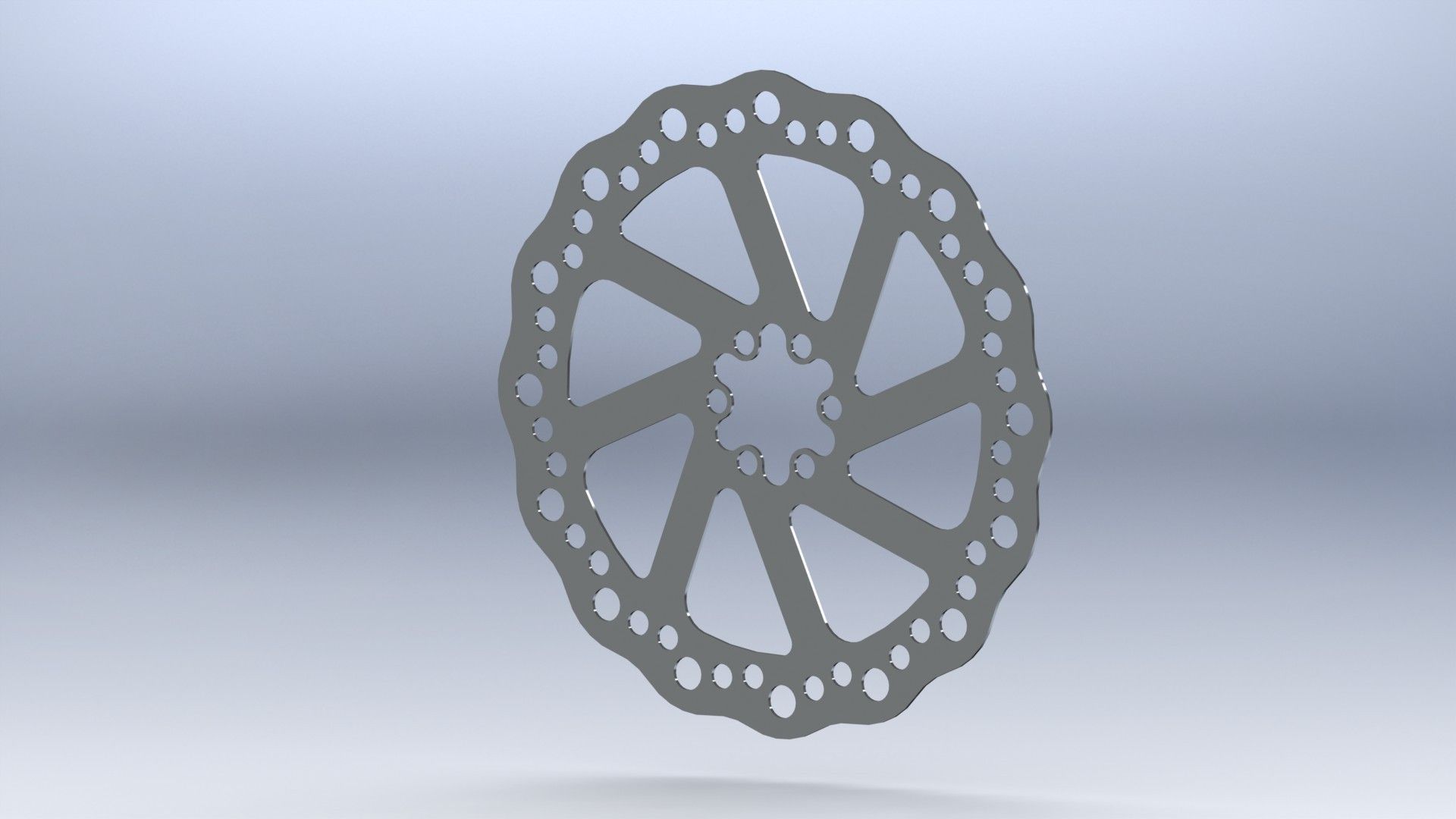 160mm Bicycle Disc Brake Rotor free 3D Model STL IGE IGS IGES