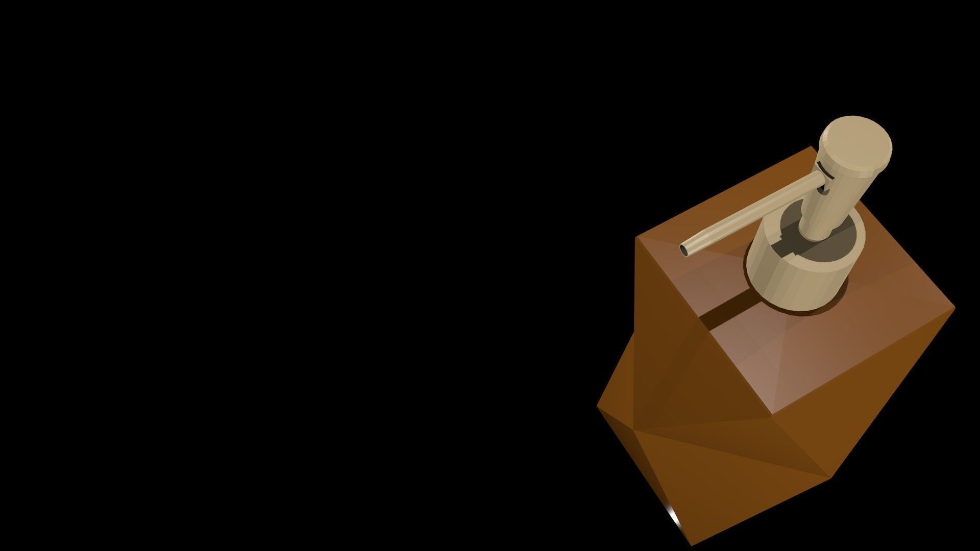 Low poly Dispenser Low-poly 3D model_4