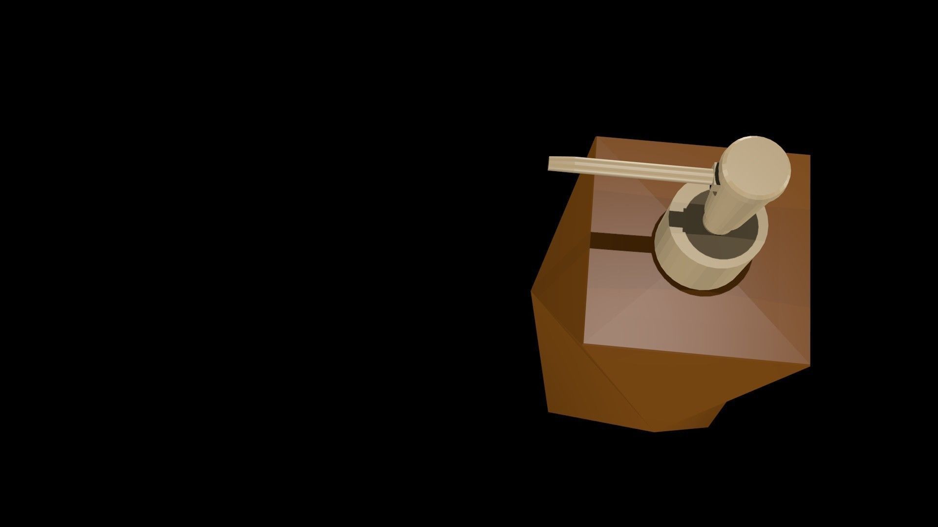 Low poly Dispenser Low-poly 3D model_2