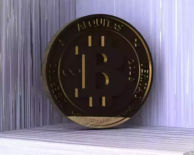 BITCOIN 3D MODEL logo 3D print model