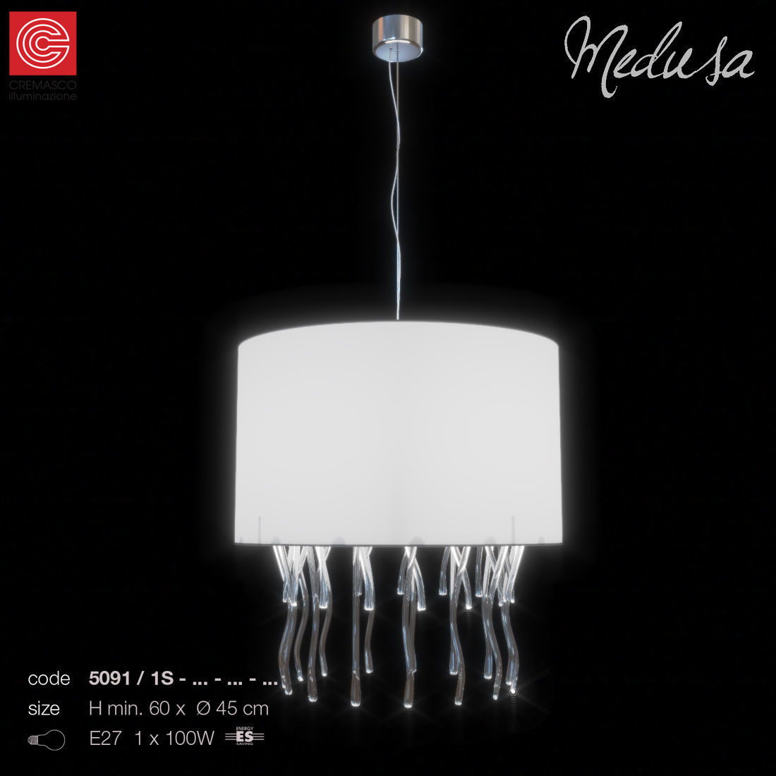 Chandelier Medusa art 5091 3D model_2