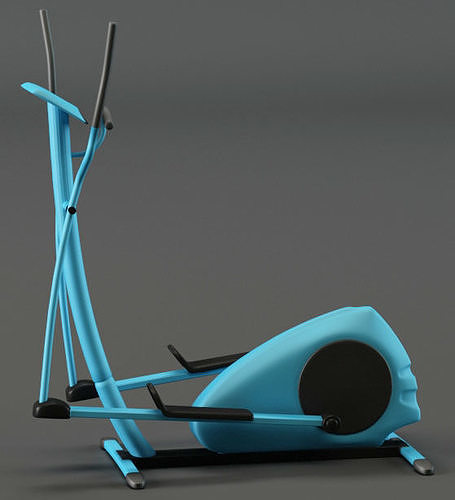 Exercise machine cross trainer Low-poly 3D model