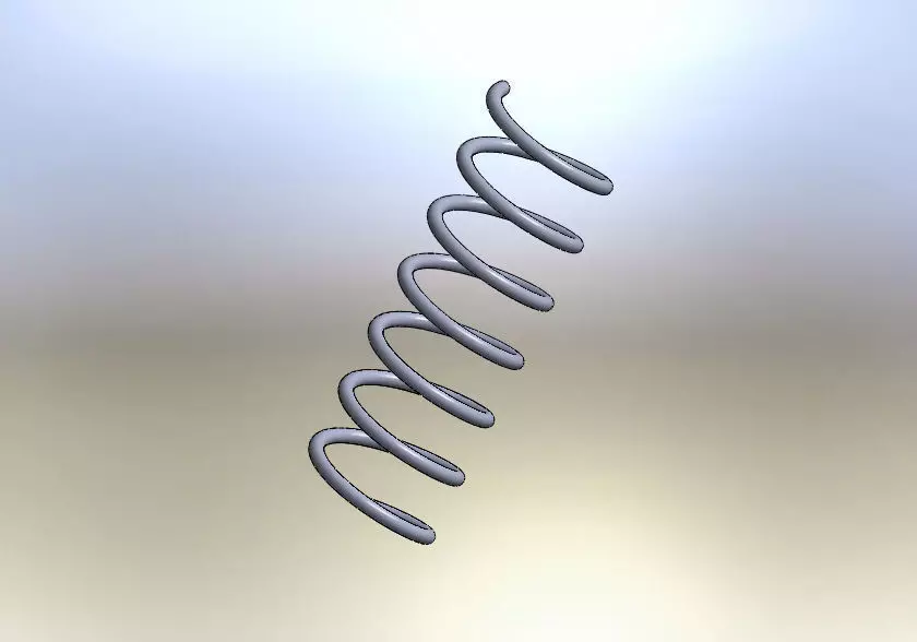 Spring metal Free 3D model_0