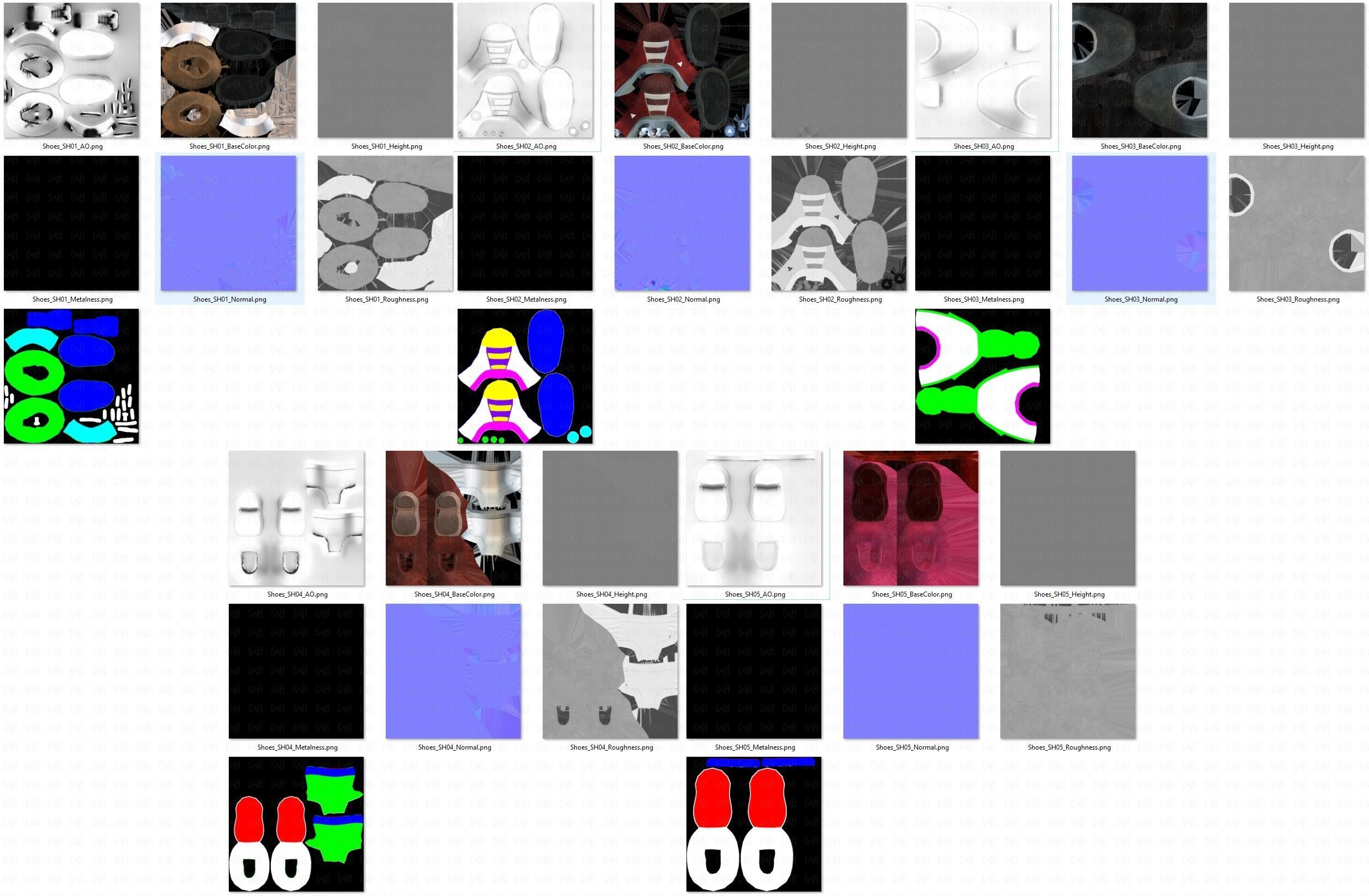 Shoes cartoon Low-poly 3D model_46