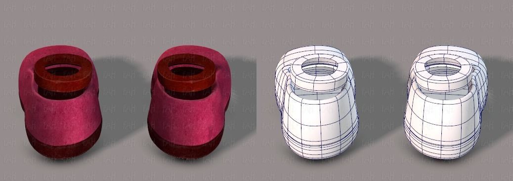 Shoes cartoon Low-poly 3D model_37